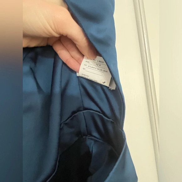 Lovely LB037 INSET WAIST BRIDESMAID DRESS in Atlantic Blue - Picture 7 of 7